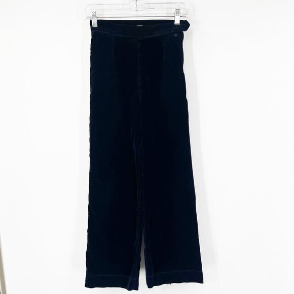 Alexa Chung for AG Laura High-Waist Wide-Leg Velvet Corduroy Pants - Picture 1 of 10
